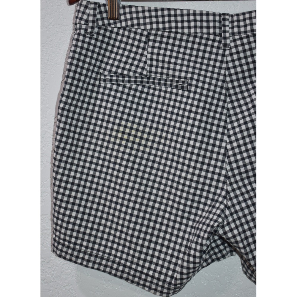 Old Navy Everyday Short Womens 12 Black White Gingham Check Mid Rise Stretch - Picture 5 of 16